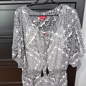 Elle Monochrome Paisley Women's Blouse